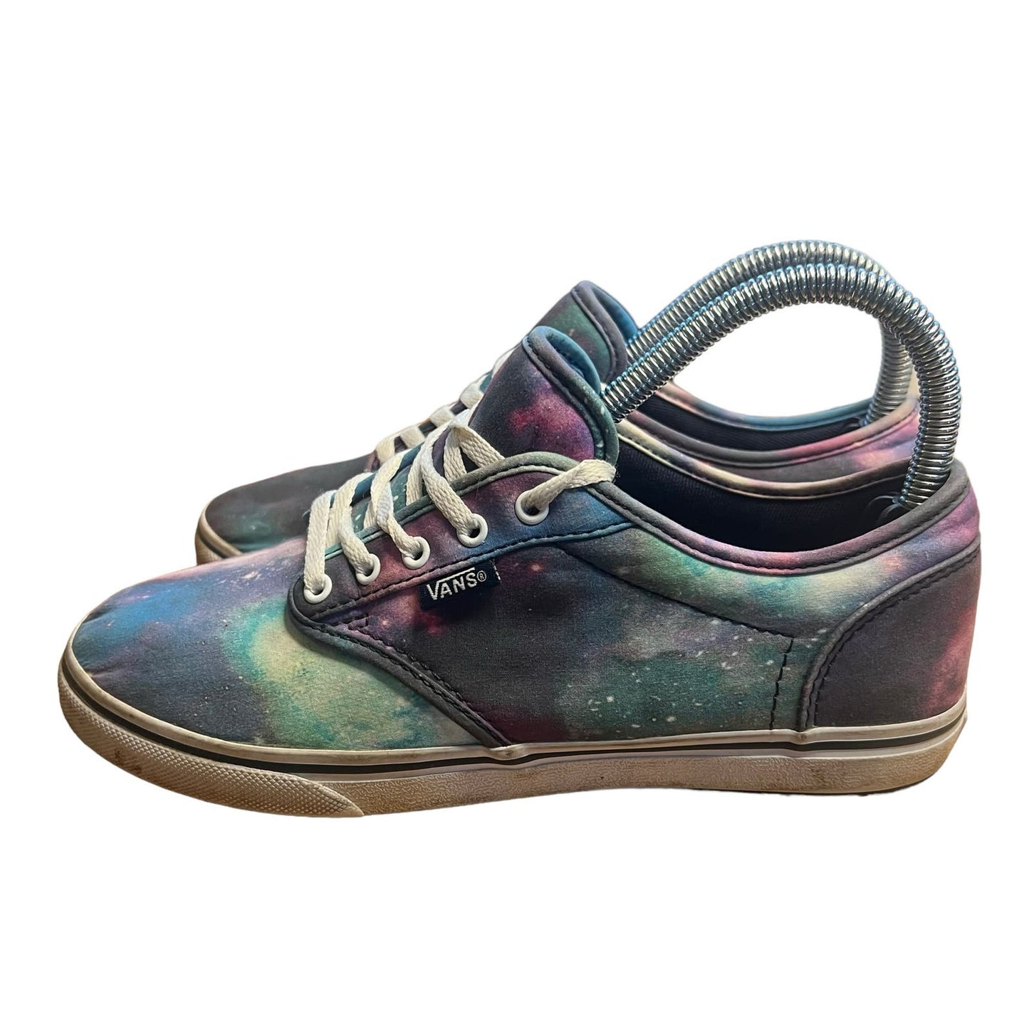 Vans Off The Wall Women's 6 Blue Cosmic Galaxy Skate Sneakers Lace Up