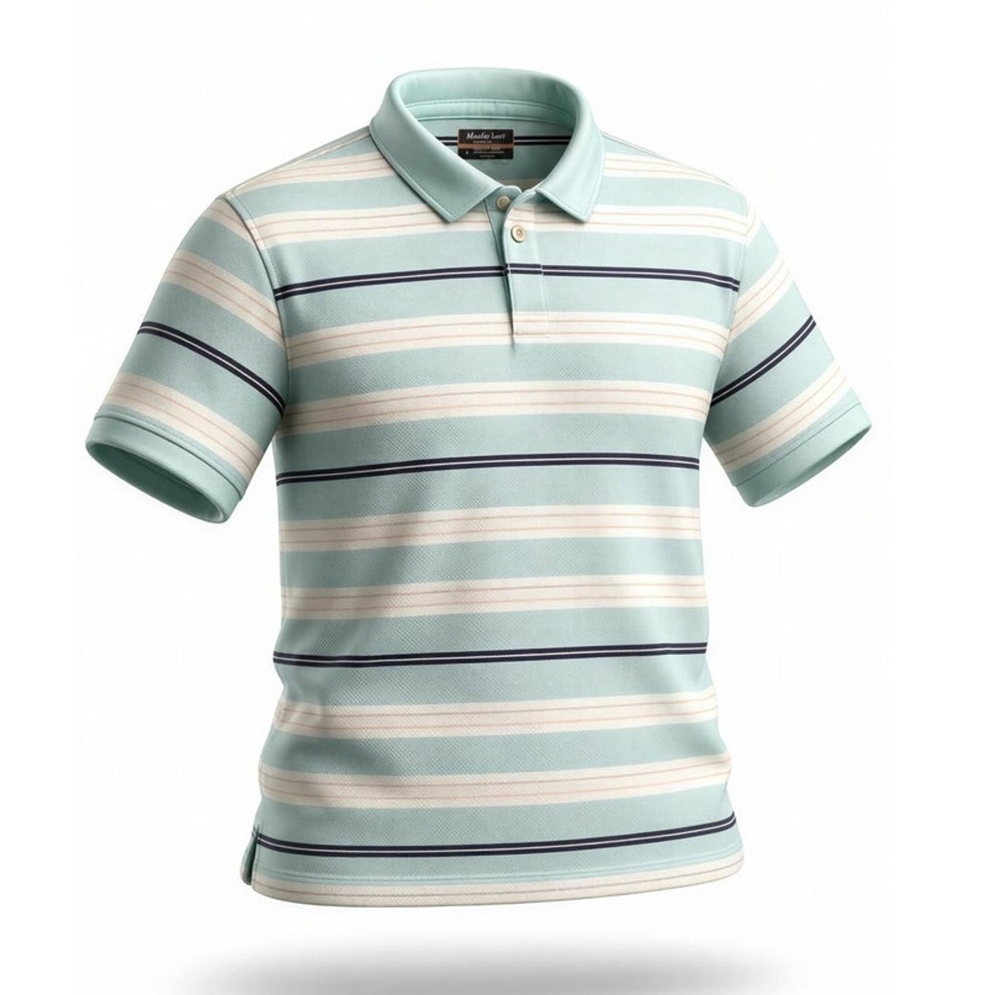 Ben Hogan Golf Polo Shirt Men's XL Light Blue Striped Short Sleeve