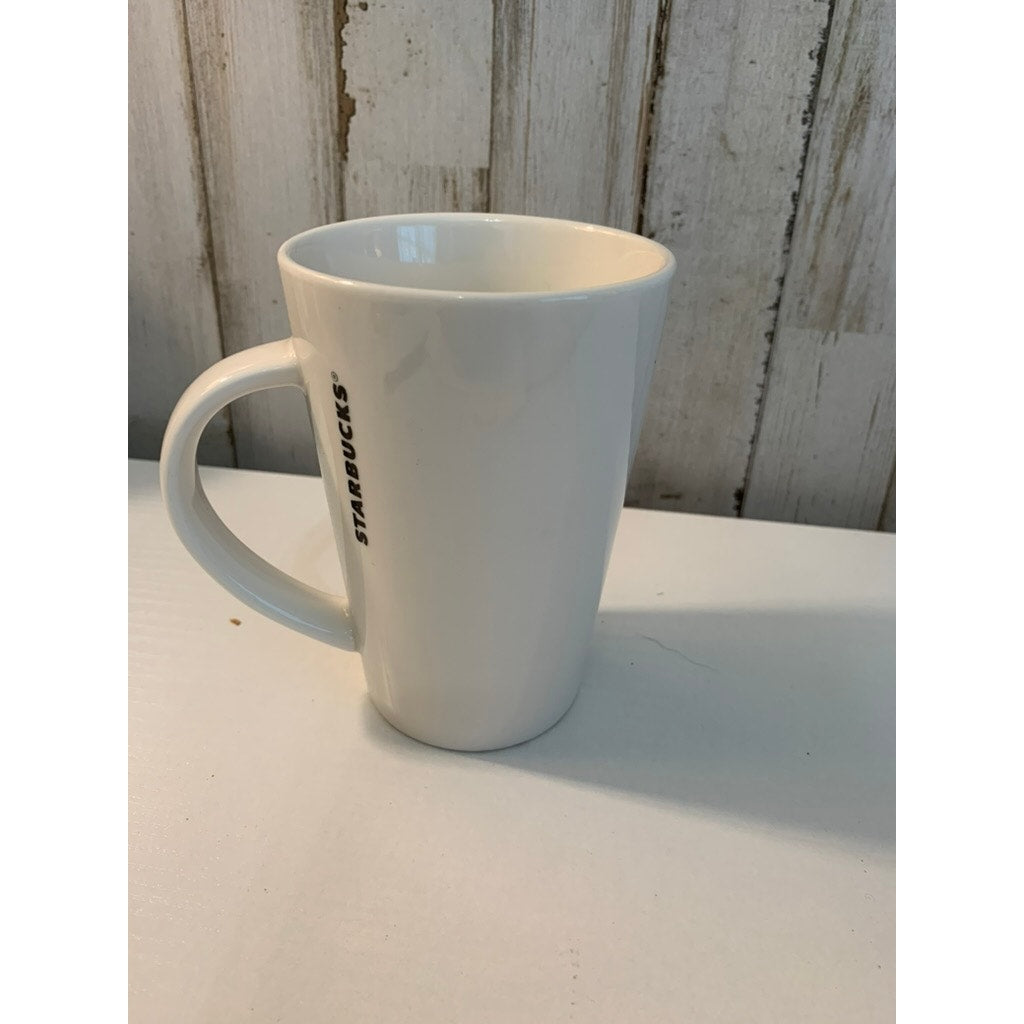 Starbucks Coffee Mug White Tapered 12 fl oz Green Siren Logo