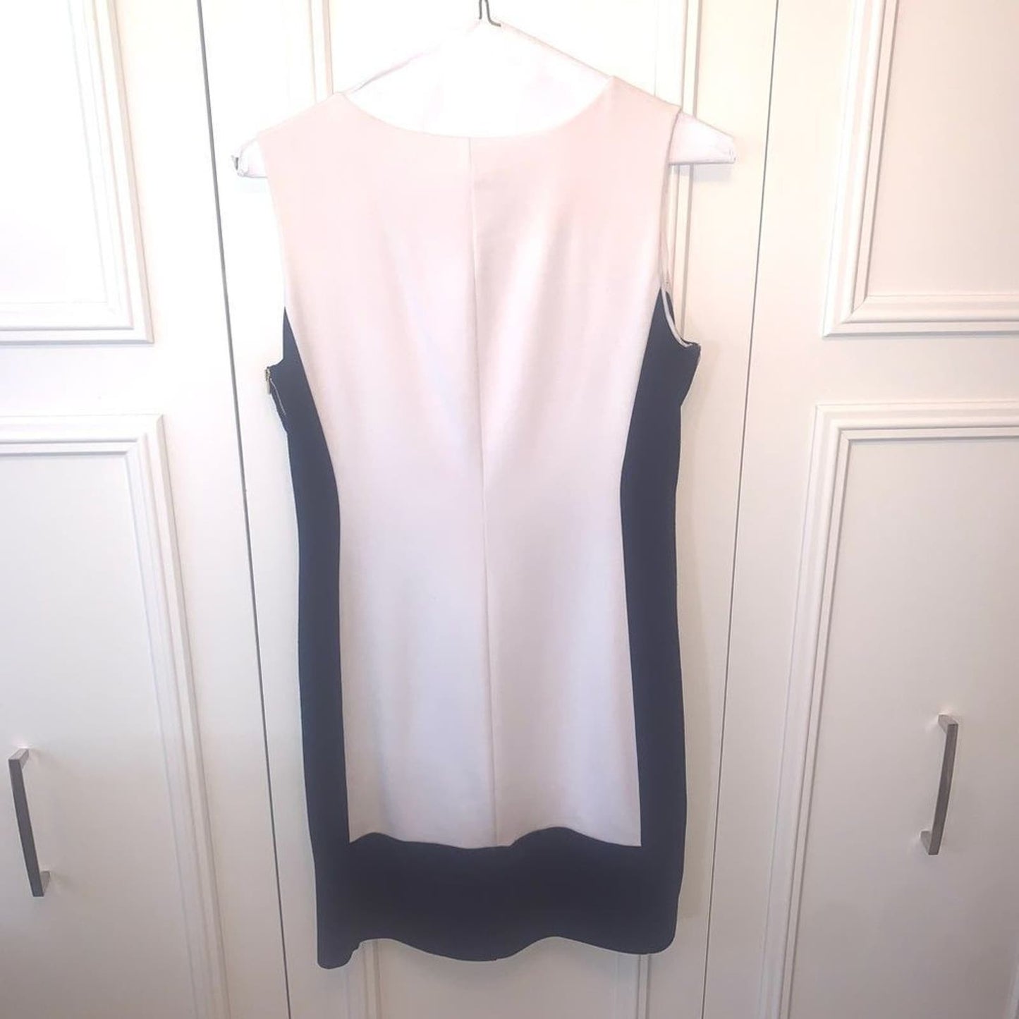 Calvin Klein white/navy sheath dress 12