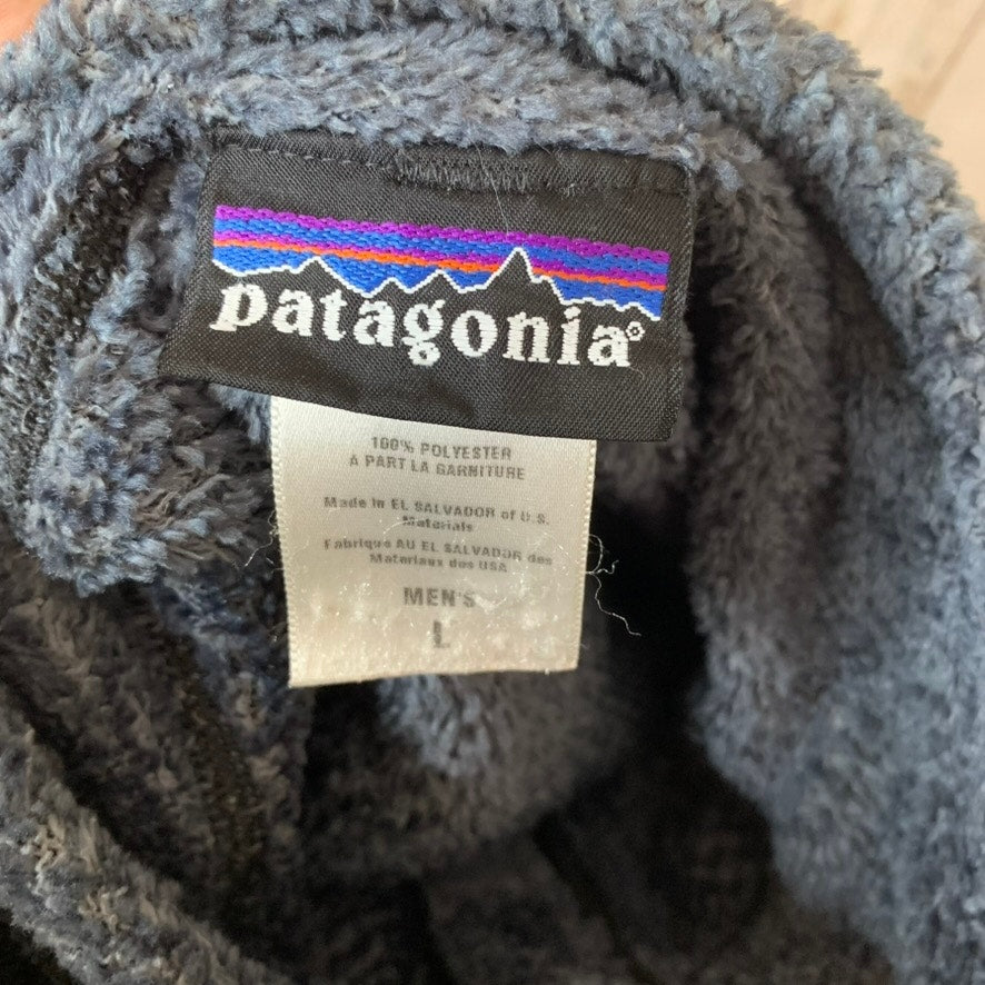Patagonia Jacket Mens L Black Full Zip High Pile Fleece Zip
