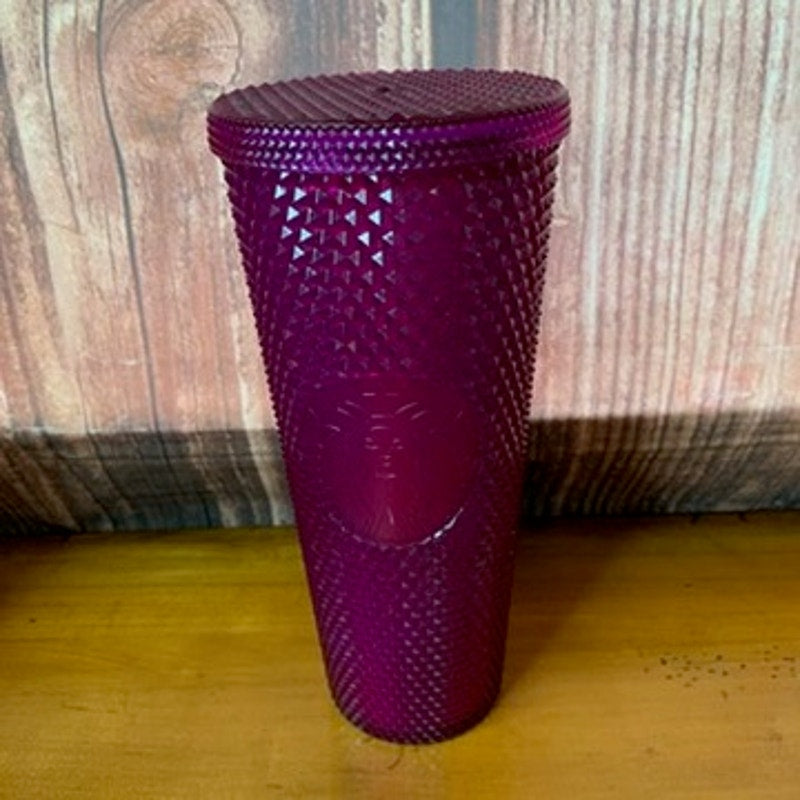Starbucks Berry Bling Studded Cold Cup Tumbler Purple 24 oz