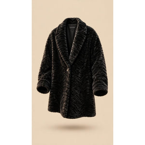 Mia Moda Coat Womens Size S Brown Textured Long Lined