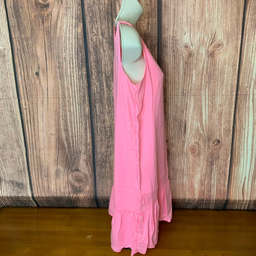 Vineyard Vines Girls Shift Dress Size Large Hot Pink Sleeveless