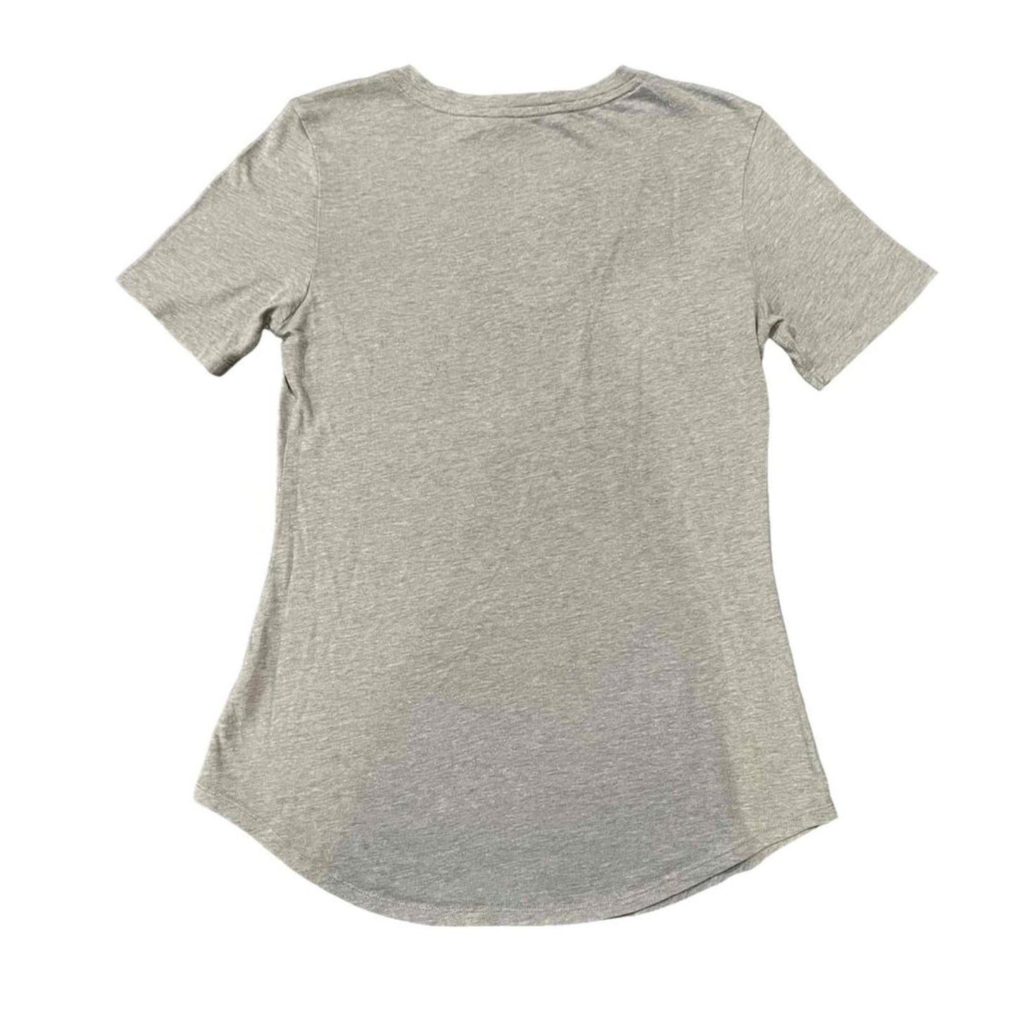 Victoria's Secret Short Sleeve V-Neck Heather Gray T-Shirt Size Petite Small