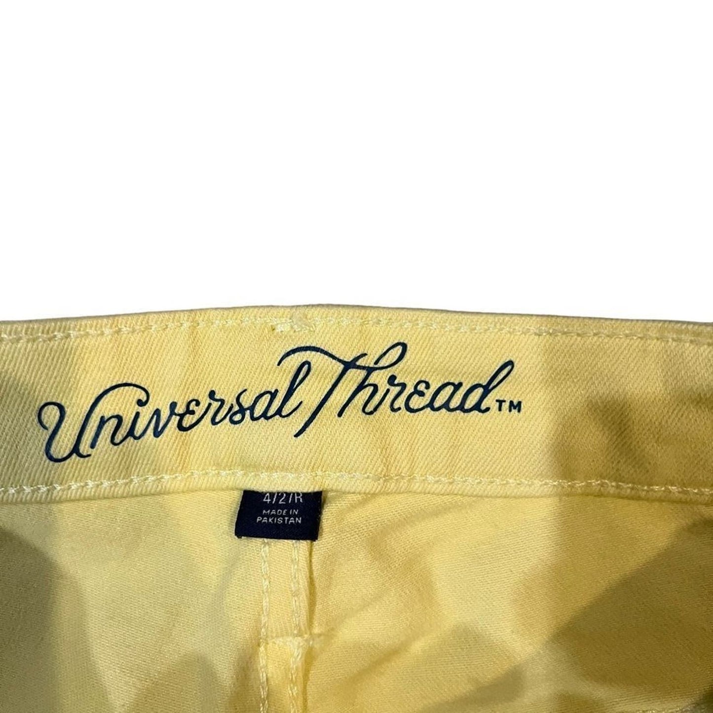 Universal Thread Yellow Button Fly High Rise Skinny Jeans Size 4