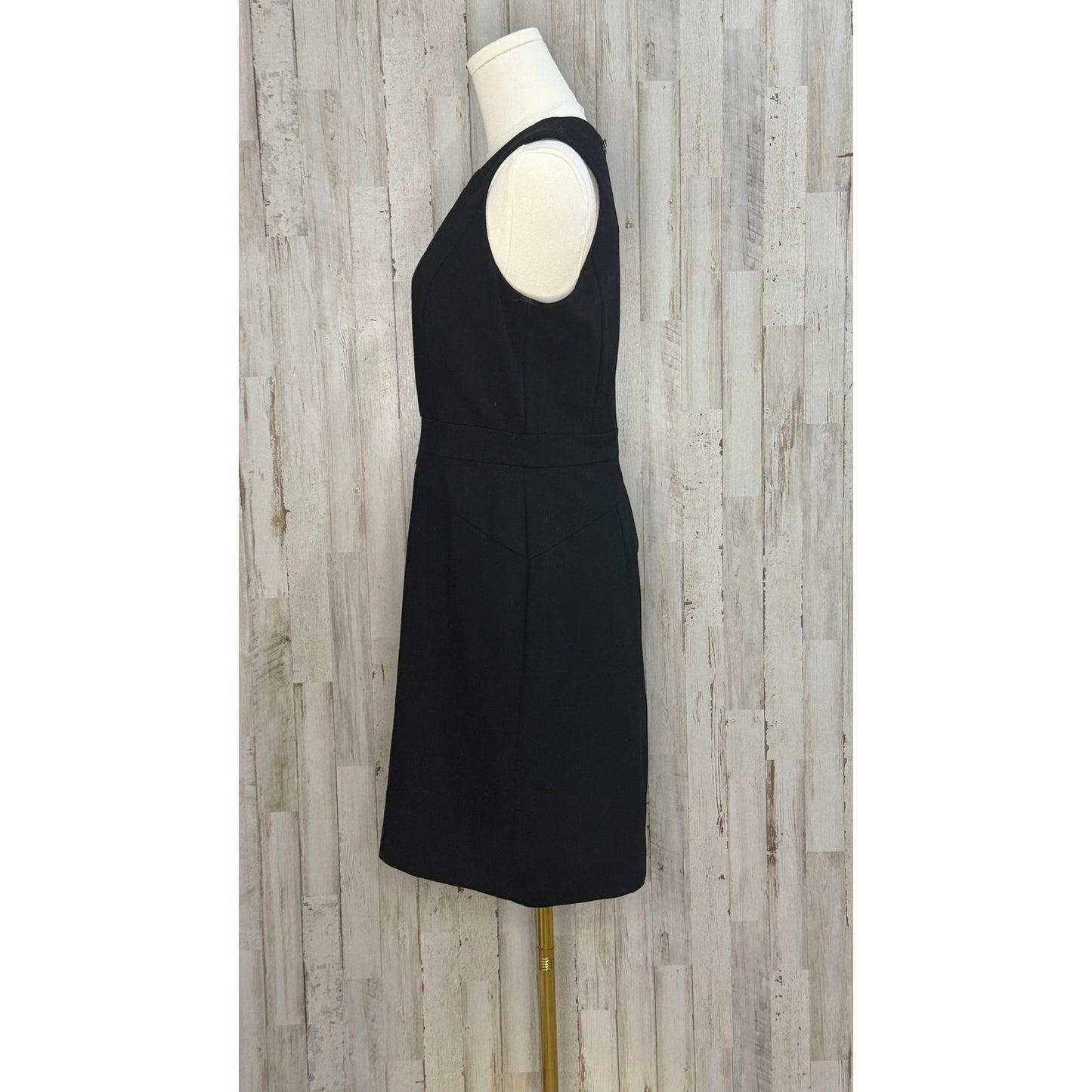 LOFT Petite Black Sleeveless Sheath Dress Size 6 Knee Length