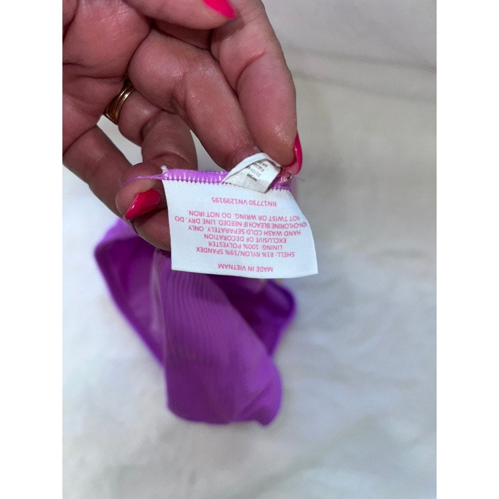 NWT Stoney Clover Lane Women's High-Waist Bikini Bottom Purple Size Small