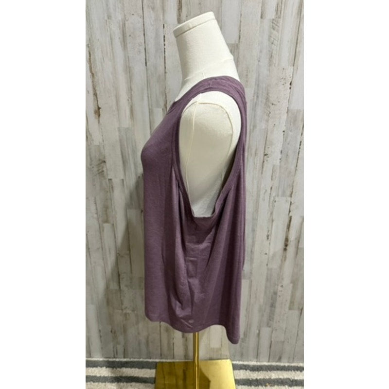 Athleta Tank Top Womens 1X Purple Sleeveless Scoop Neck Swing Activewear