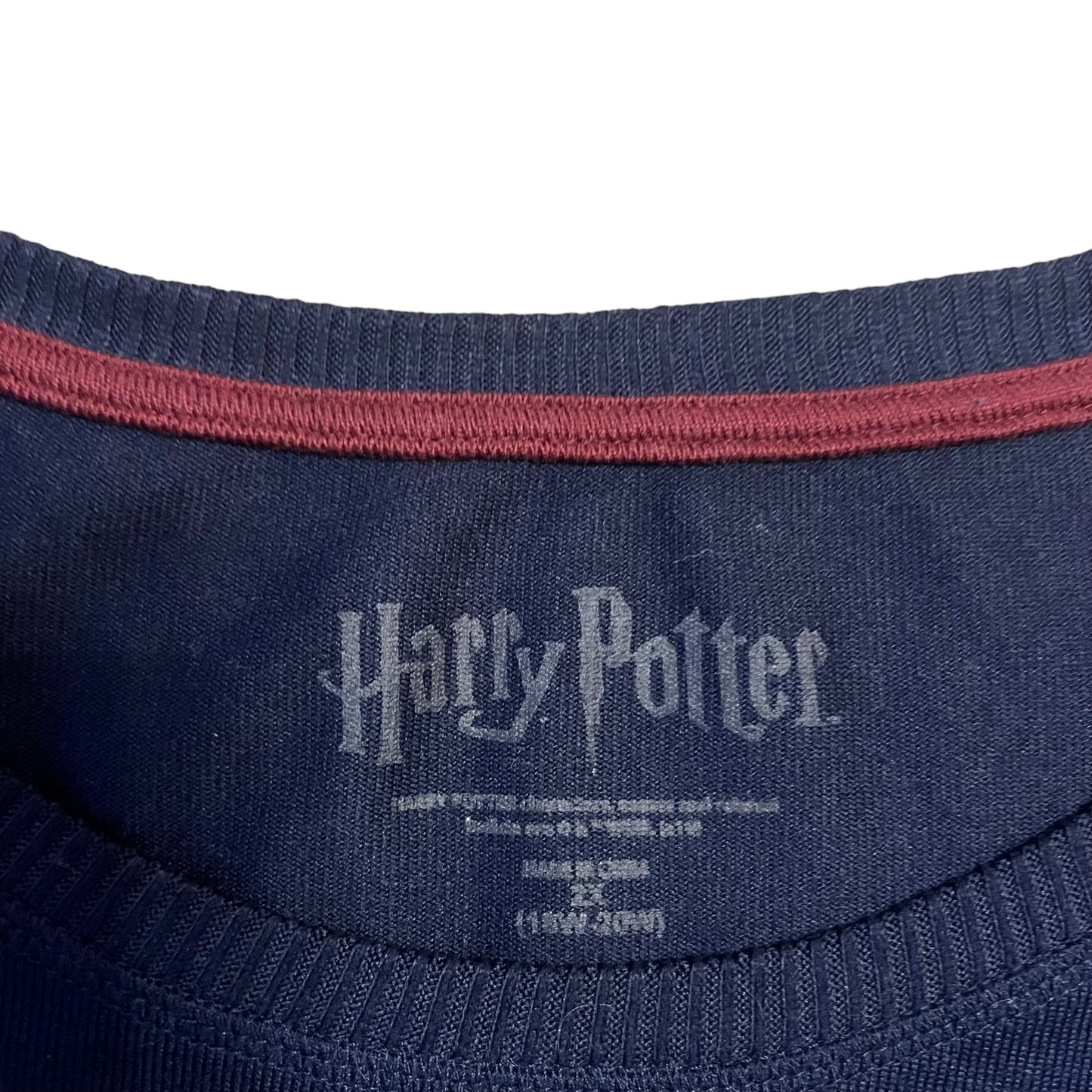 Harry Potter Women's XXL Navy Graphic Print "Yer a Wizard Harry" Cropped T-Shirt