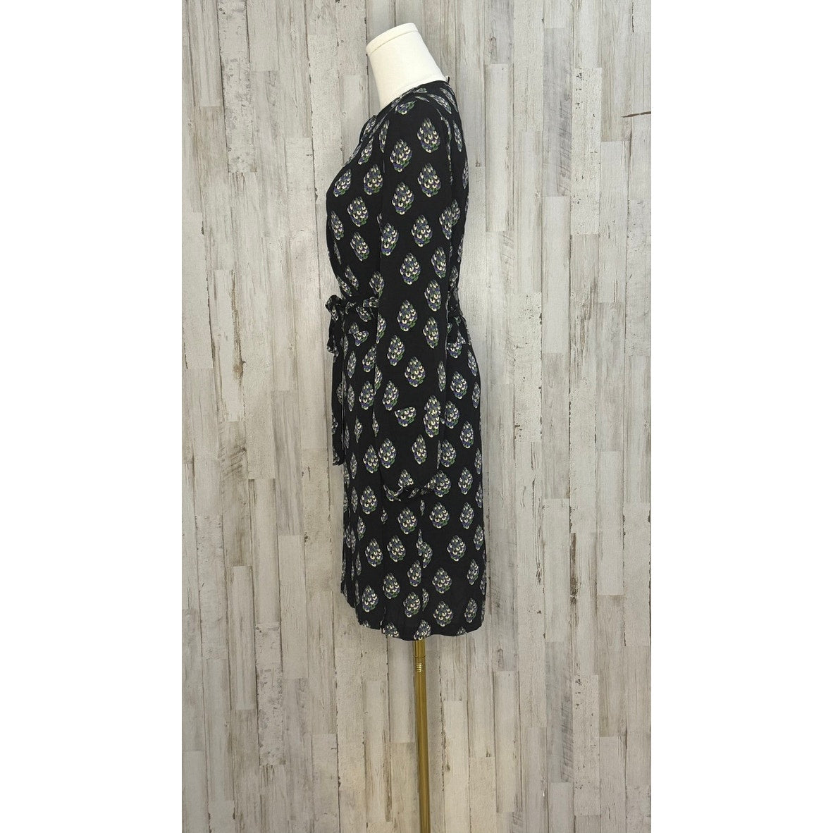 Diane Von Furstenberg Women's Silk Wrap Dress Size 4 Black Print