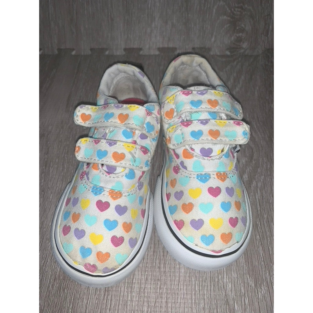 Vans Kids' Doheny V Velcro Sneakers Multicolor Hearts Size 7 Toddler