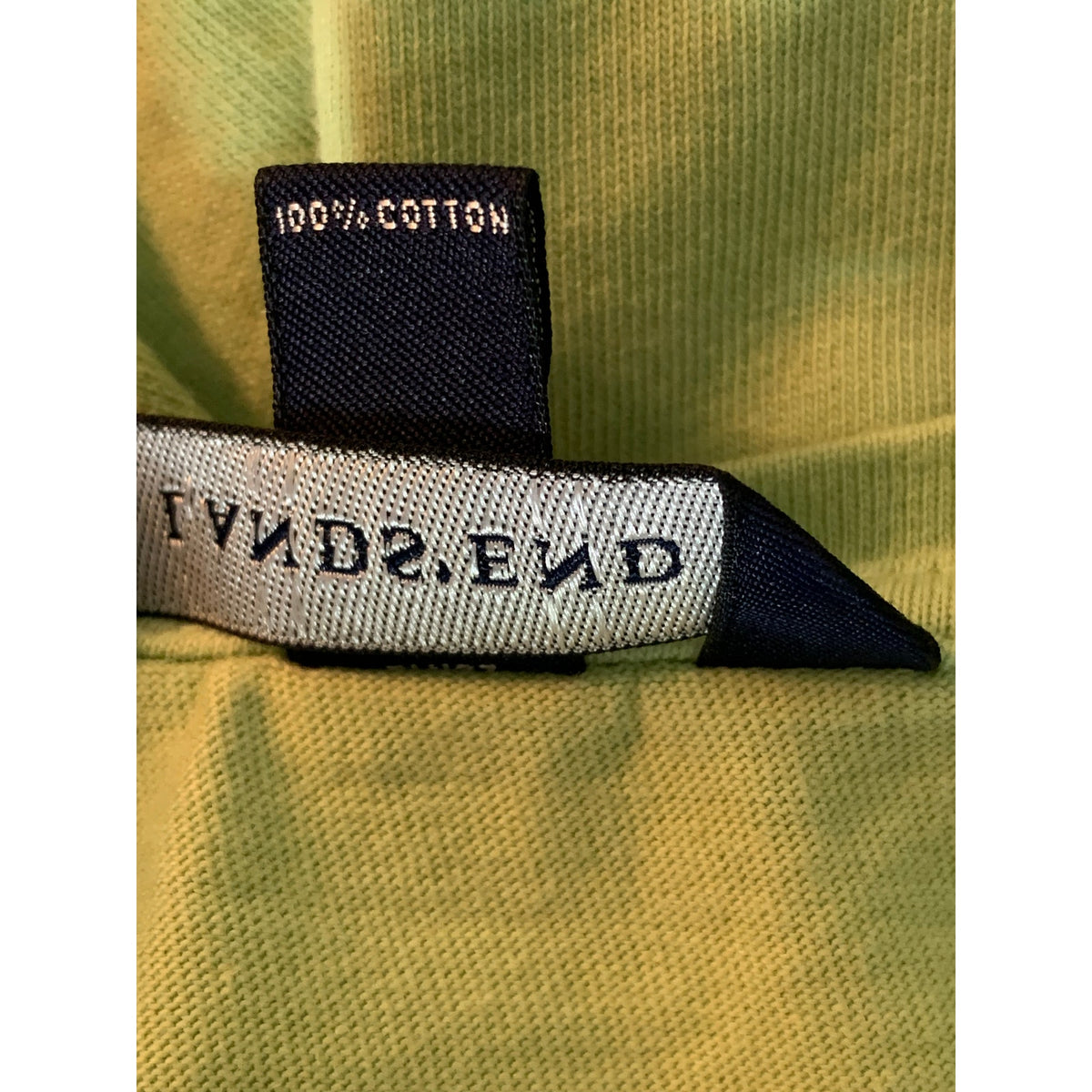 Lands' End T-Shirt Womens Plus Size 3XL Light Green V-Neck Short Sleeve 100% Cotton