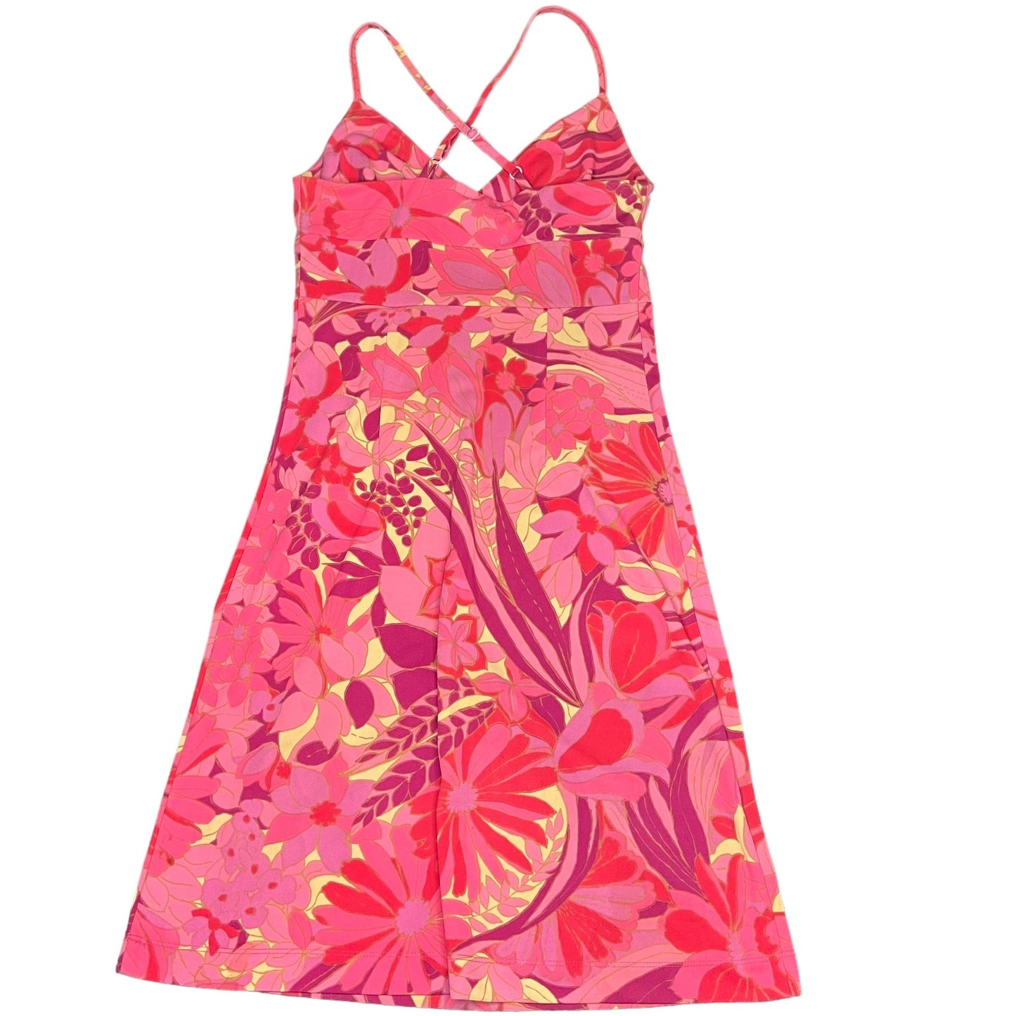 90s Y2K Vintage Express Women's 4 Floral Pink Spaghetti Strap Sundress Dress