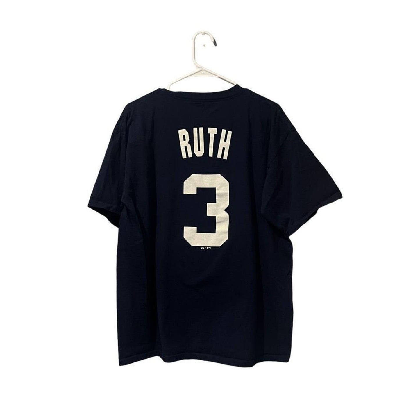 Men's Majestic Cooperstown Collection MLB New York Yankees Babe Ruth #3 T-Shirt