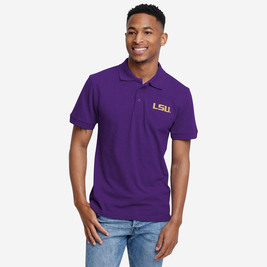 Colony Men’s XL Embroidered Logo LSU Tigers Purple Polo