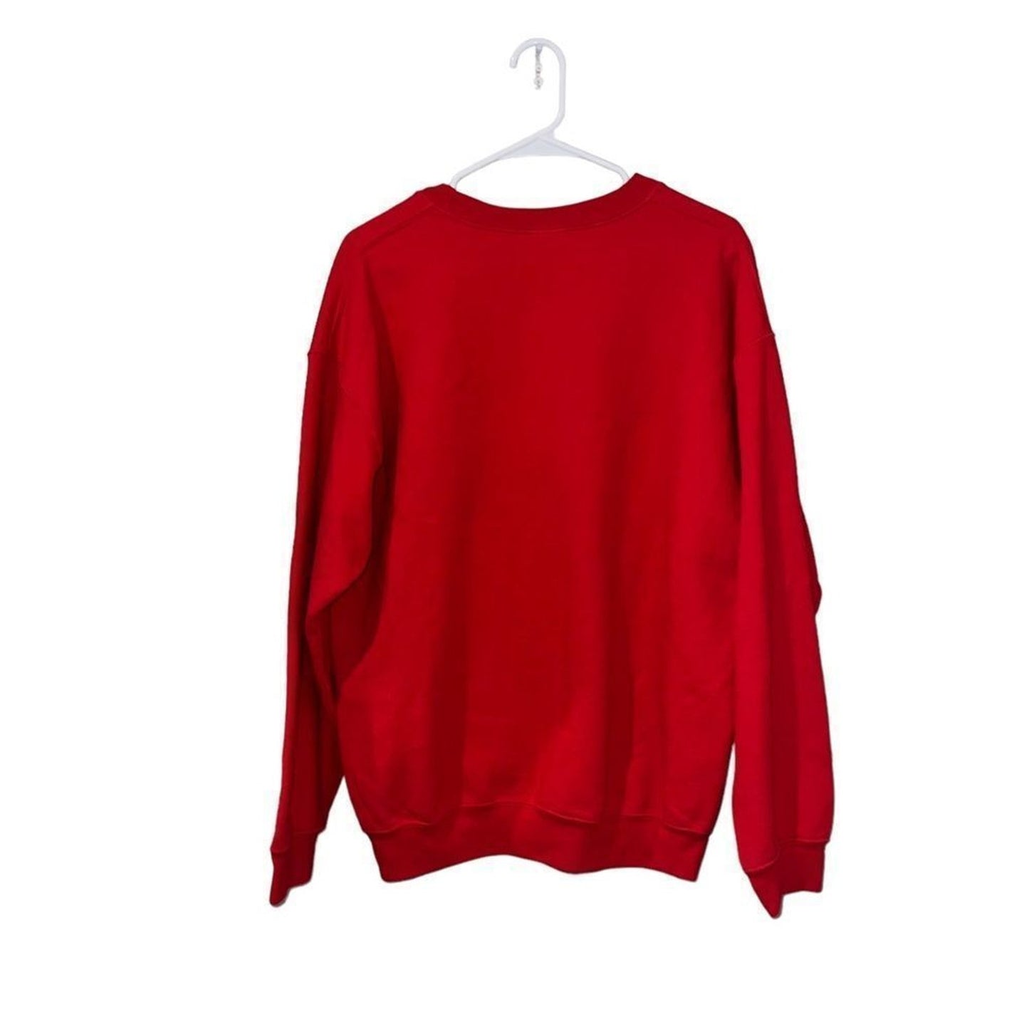 Gildan Heavy Blend Sweatshirt Unisex Large Red Christmas Santa Nashville