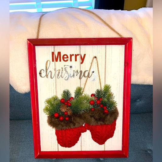 Farmhouse Rustic Merry Christmas Sign