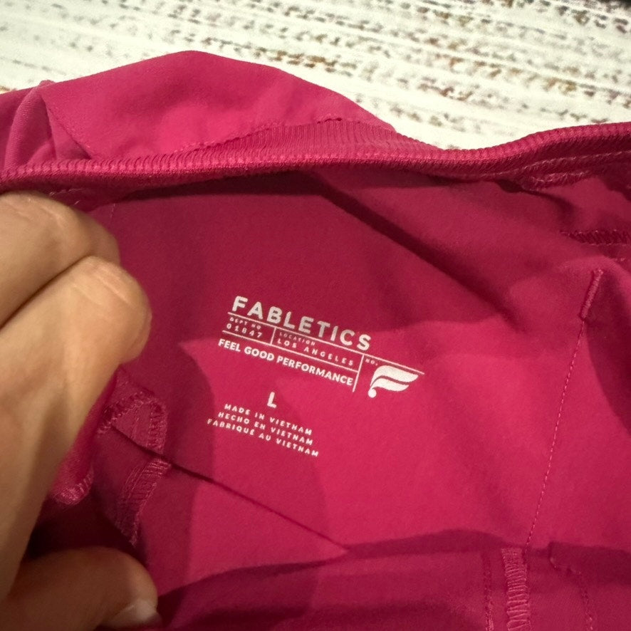 Fabletics Women's Scrub Jogger Set Large Hot Pink 2-Piece Workwear