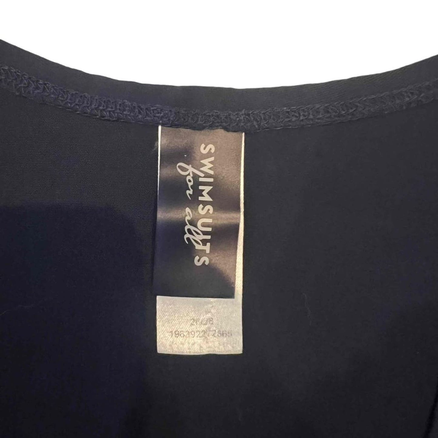 Swimsuits For All Women's Navy & Silver V-Neck Dress w/ Details Cover-up Size 26