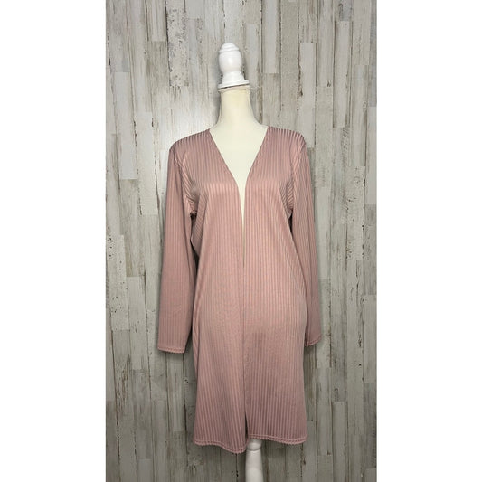 Topshop Women's Size 8-10 Long Sleeve Cardigan Sweater Pink Casual