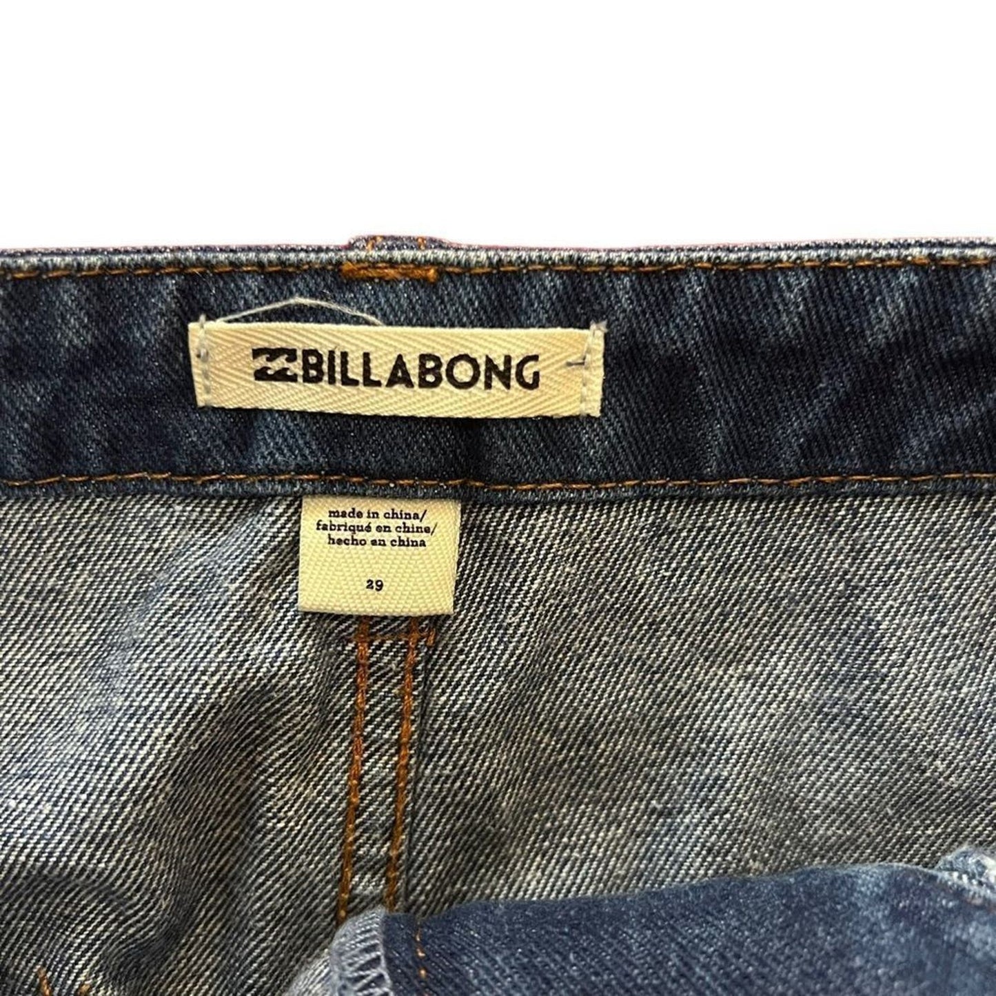 Billabong Live Simple Indigo Denim Skirt Dark Wash Size 29