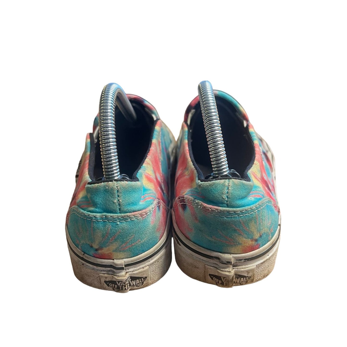 Vans Asher Slip-On Sneaker Women’s 9.5 Canvas Rainbow Tie Dye Multicolor