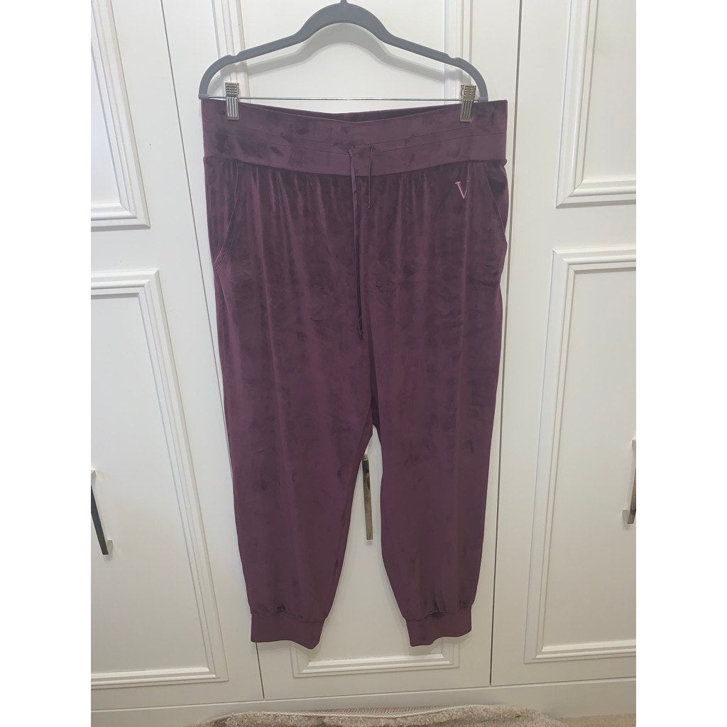 Victoria's Secret Women's XL Purple Velour Jogger Pants Casual