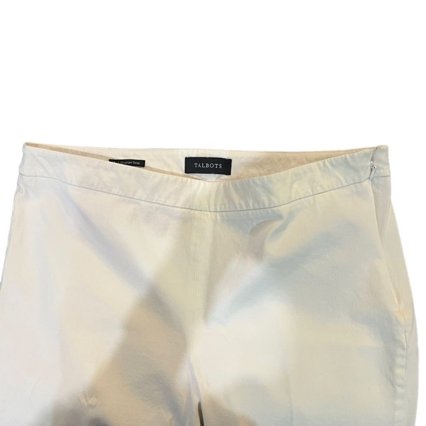 Talbots White Chatham Crop Pants Size 14