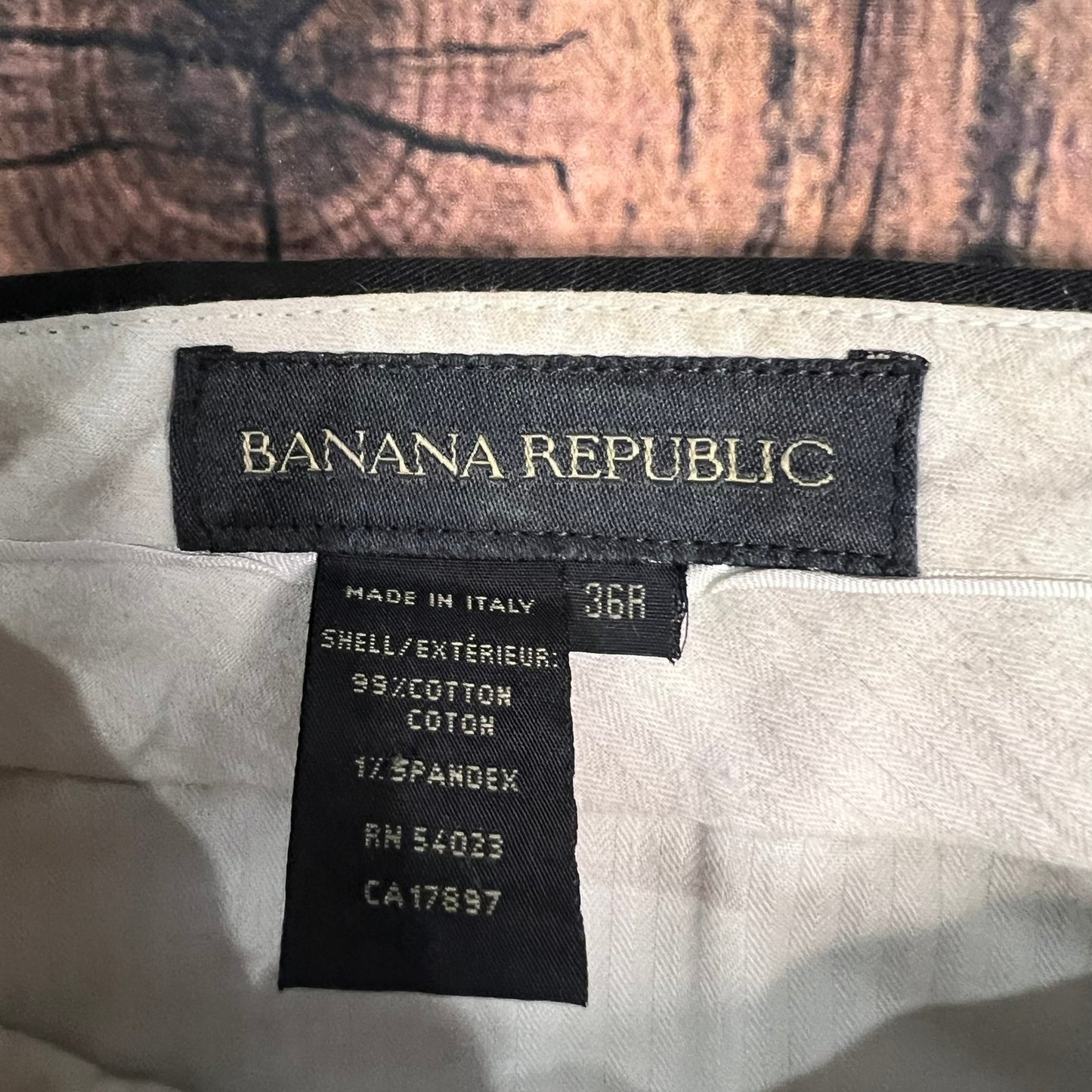 Banana Republic Men's Black Dress Pants Size 36 Classic Fit Business