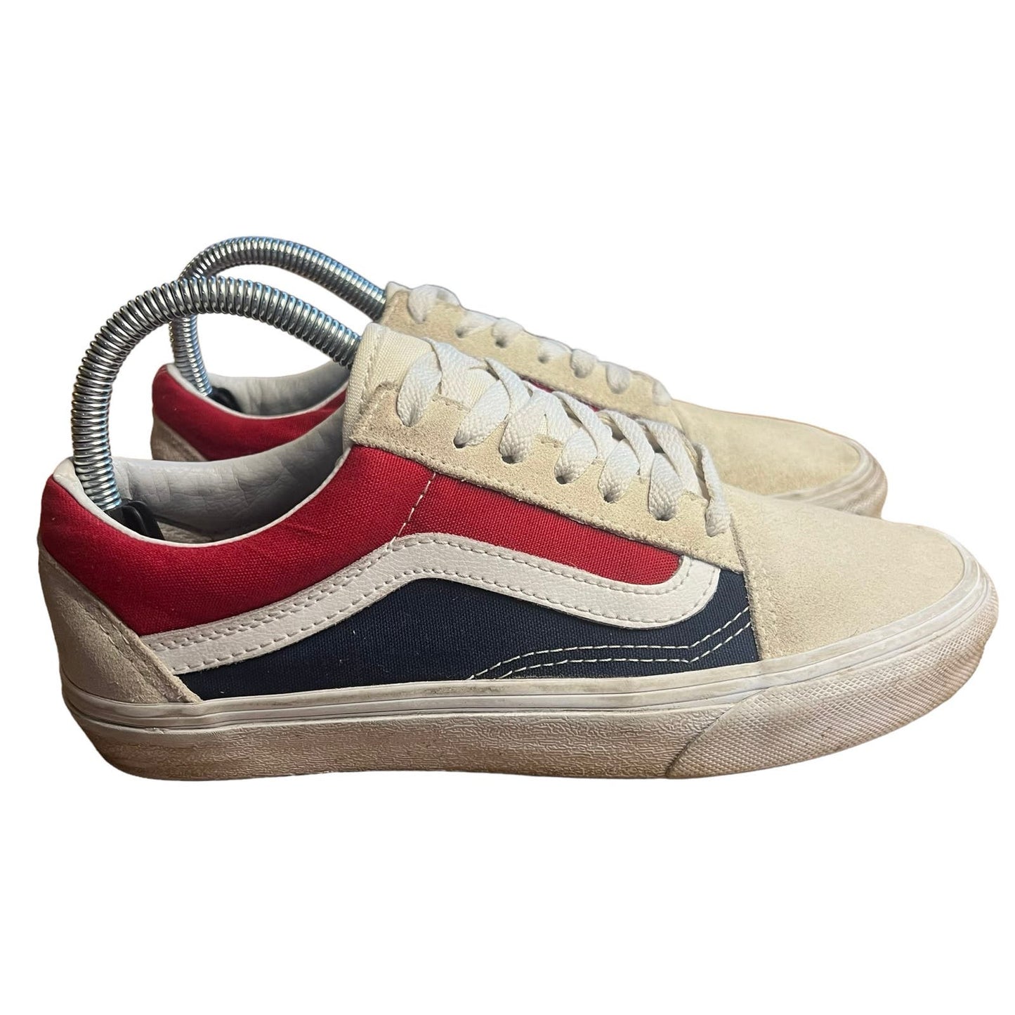 Vans Old Skool Retro Block Women’s 7 Sneakers Multicolor Canvas Suede Low Top