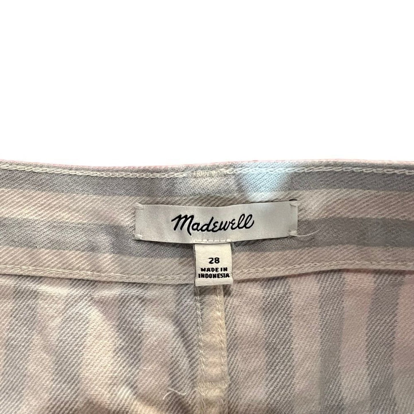 Madewell Skirt Womens Size 28 Blue White Striped Denim A-Line Mini