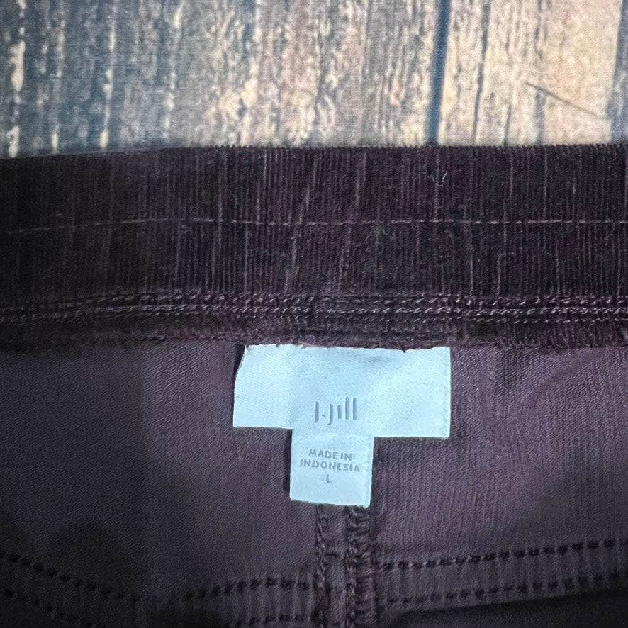 J. Jill Women's Corduroy Straight Pants Size Large Dark Purple Casual