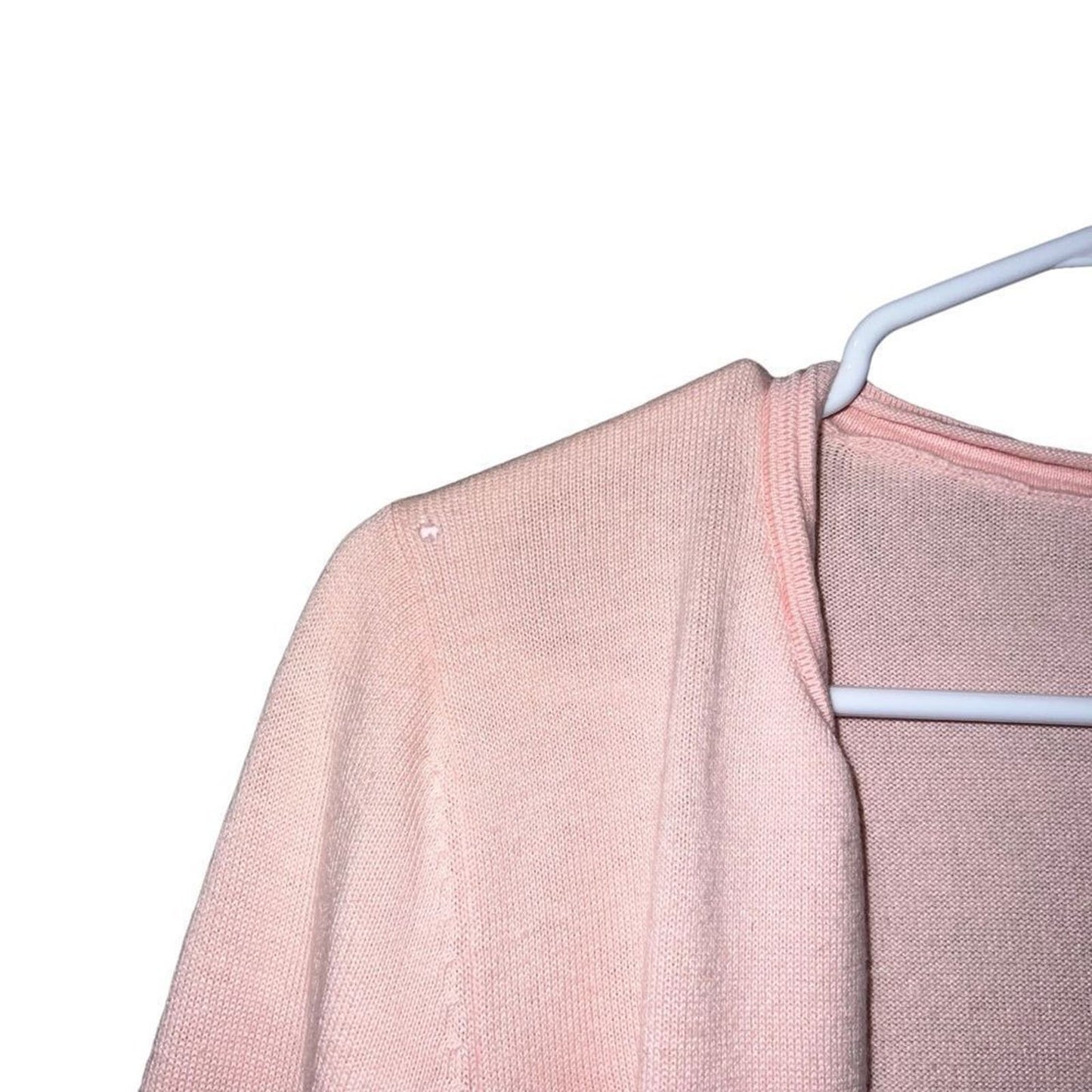 Talbots Light Pink Size Large 100% Cotton Cardigan