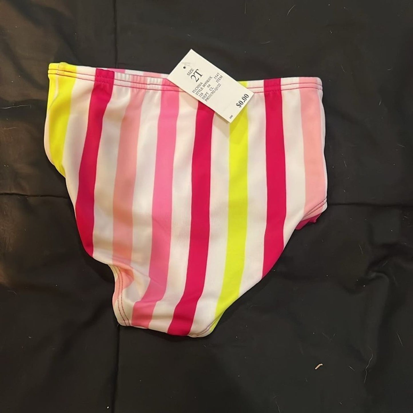 Cat & Jack Toddler Girls' Striped Bikini bottoms Swimsuit  Pink 2T NEW