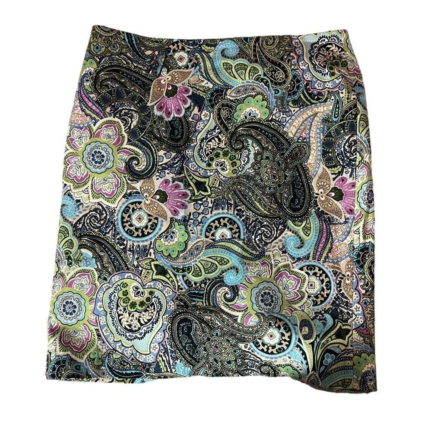 Talbots Paisley Pencil Skirt Size 10P