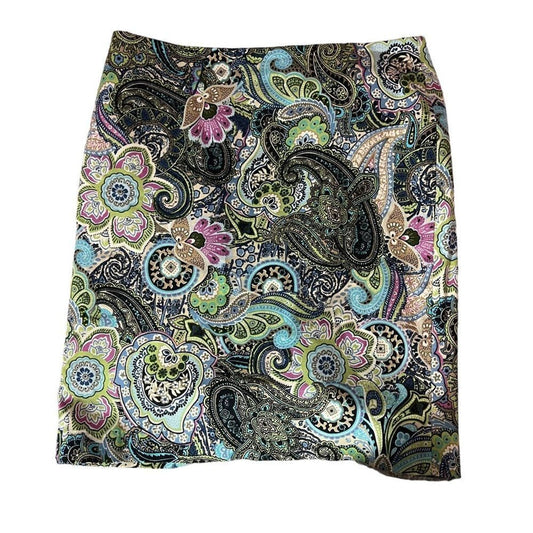 Talbots Paisley Pencil Skirt Size 10P
