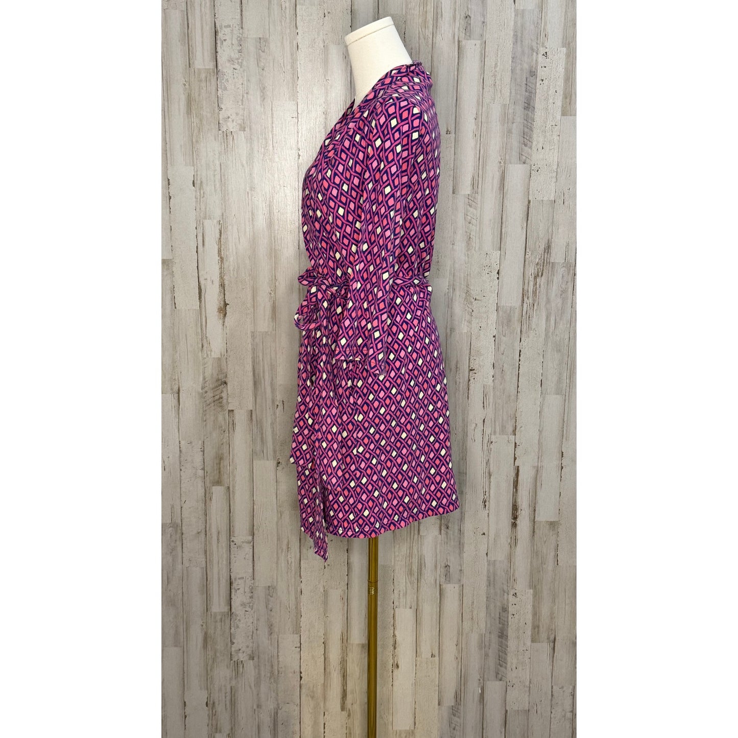 Vera Bradley Women's Geometric Robe Size S/M Multicolor Knee Length