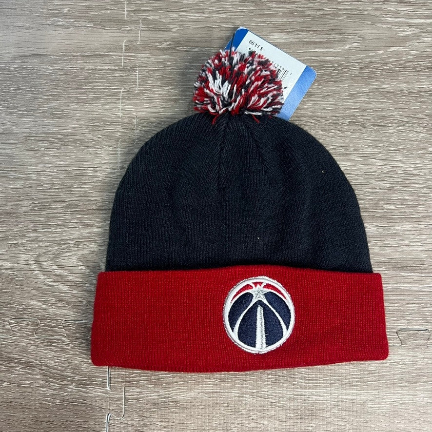 NWT Kids Washington Wizards Cuffed Knit Beanie Hat with Pom