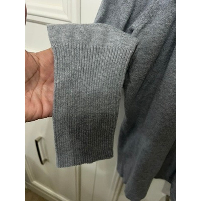 Michael Kors Women's XL Gray Ruffled Knit Pullover Sweater Casual