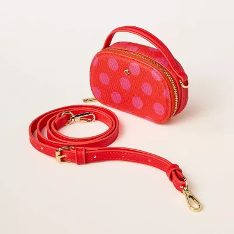 NWT Kate Spade X Target Pink Polka Dot Mini Crossbody Bag Detachable Strap