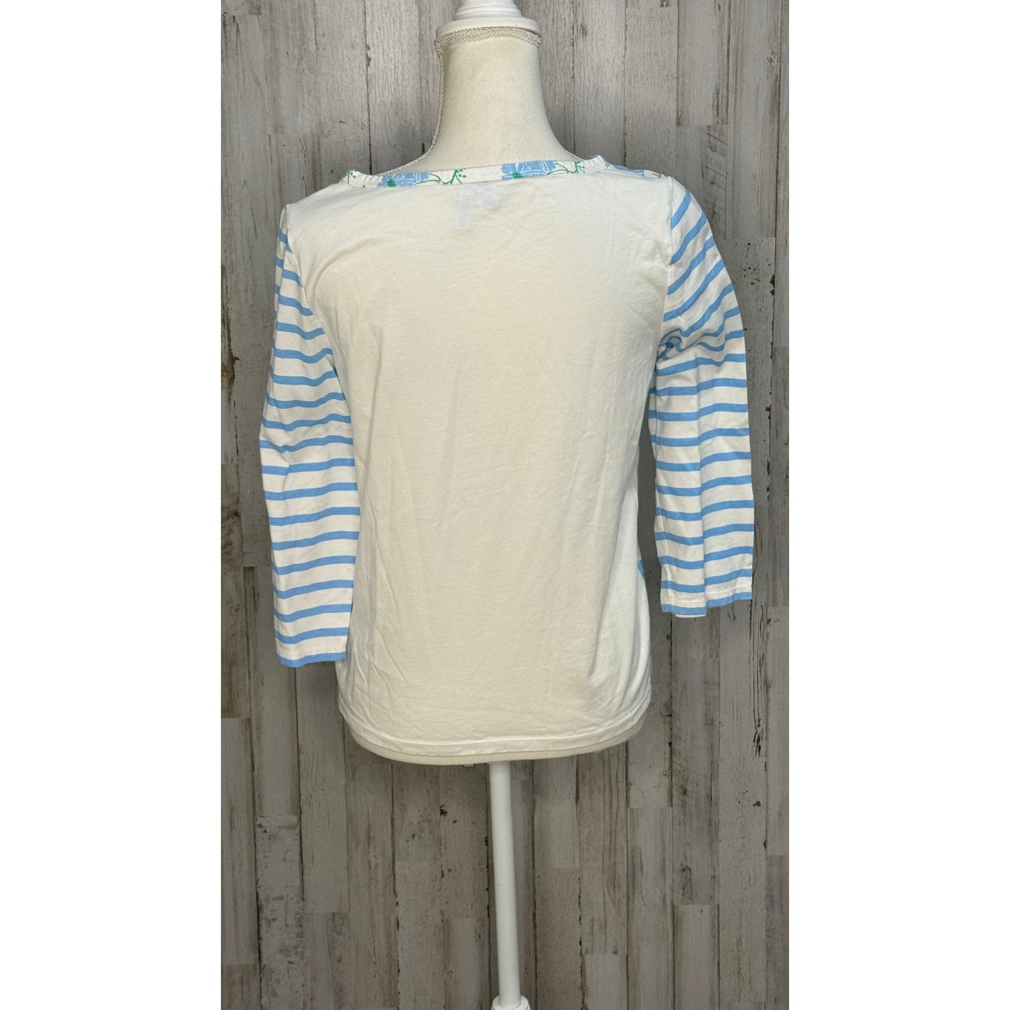 Draper James Women's Striped Long Sleeve Top Size Small Multicolor