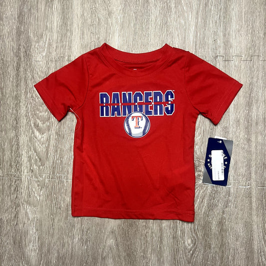 NWT Texas Rangers Infant 2T Red Team Logo T-Shirt MLB Baseball Casual