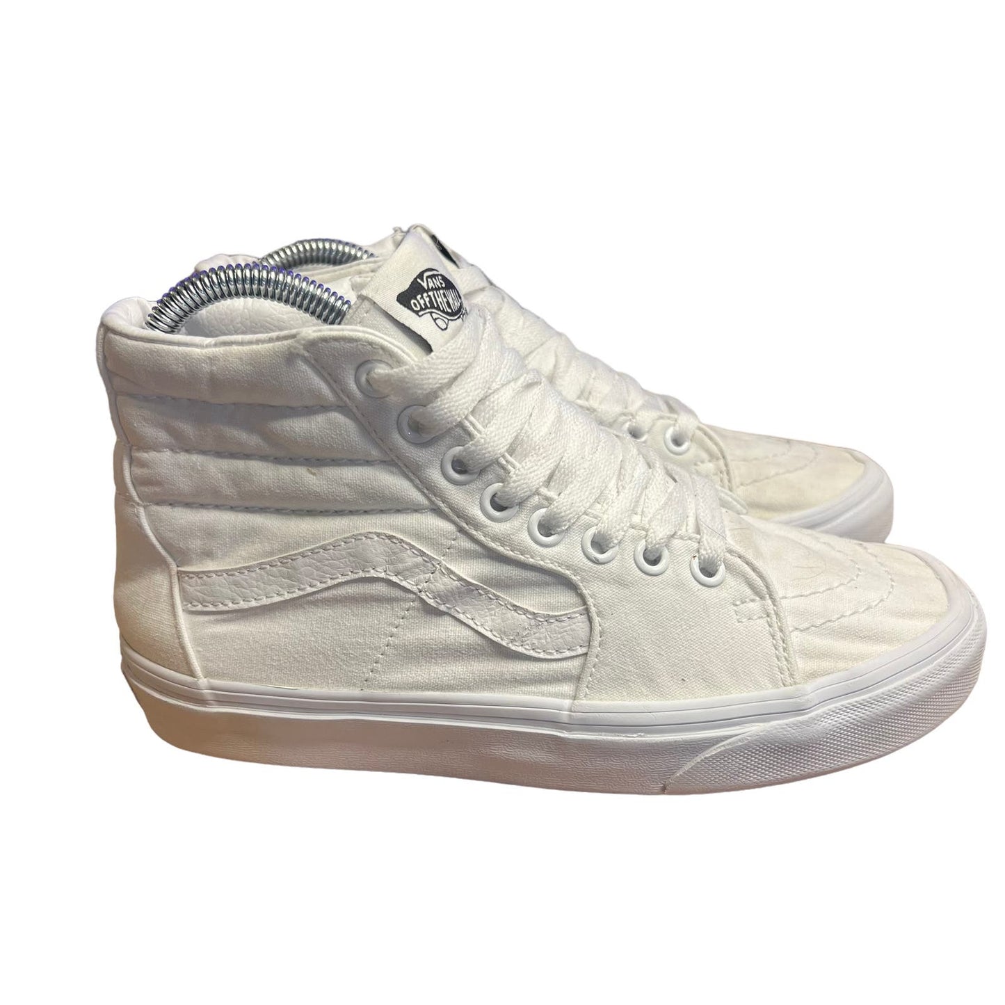 Vans Sk8-Hi True White Canvas Unisex High-Top Sneaker Skate Shoes M5 / W6.5