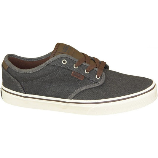 Vans Atwood Deluxe Gray Textile Low Top Lace-Up Skateboard Sneakers Men's 9.5