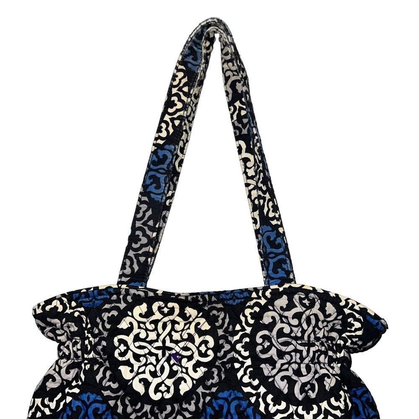 Vera Bradley Canterbury cobalt black quilted handbag purse