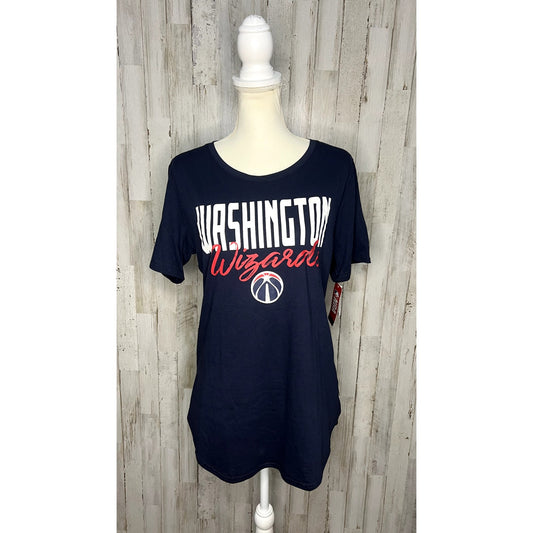 NWT Women's NBA Washington Wizards Navy Scoop Neck T-Shirt Size XL