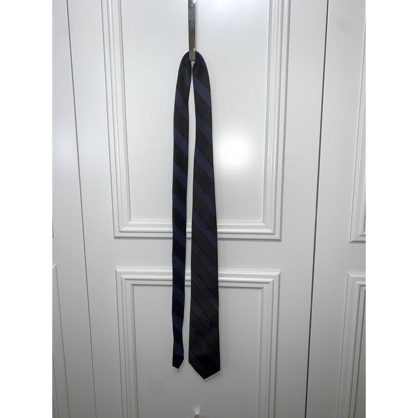 Ryan Seacrest Distinction Men's Blue Striped Silk Necktie