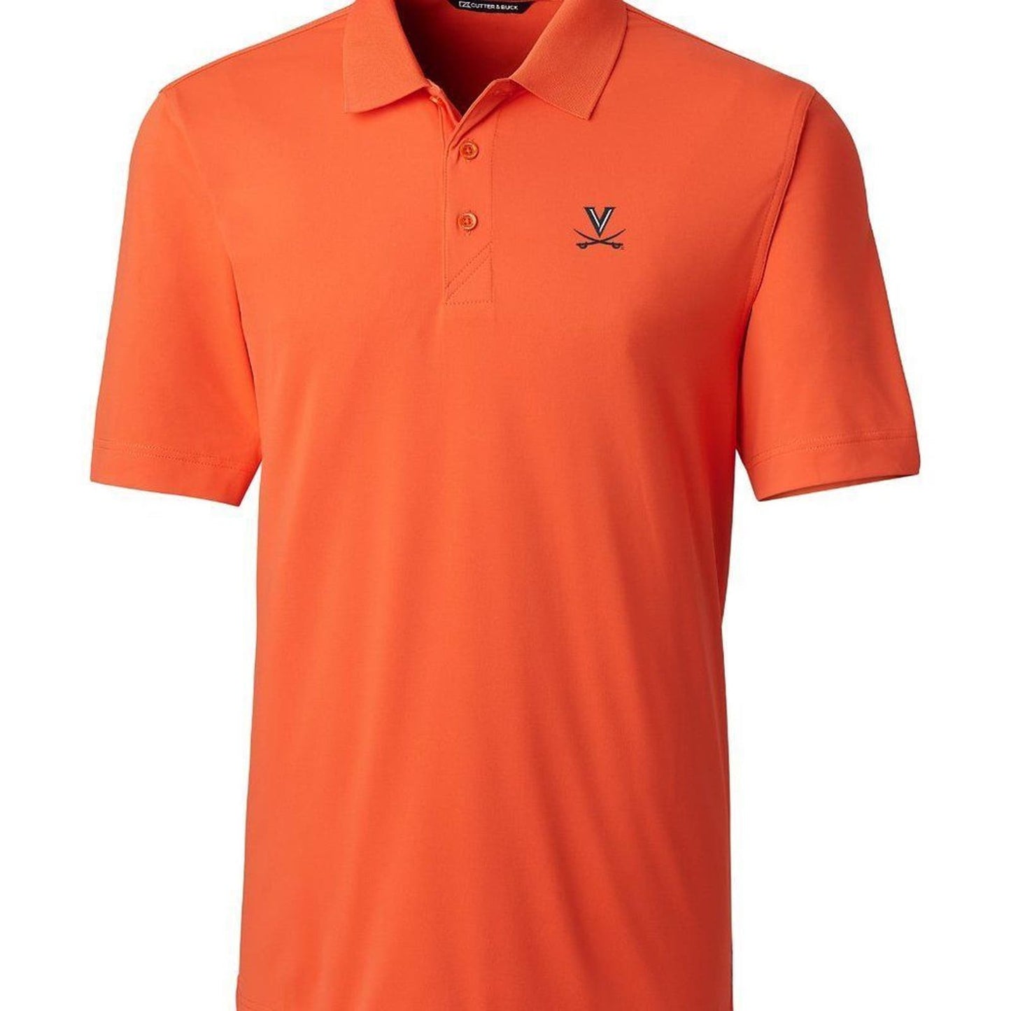 Cutter & Buck University of Virginia Cotton+ Advantage Orange Short Sleeve Polo