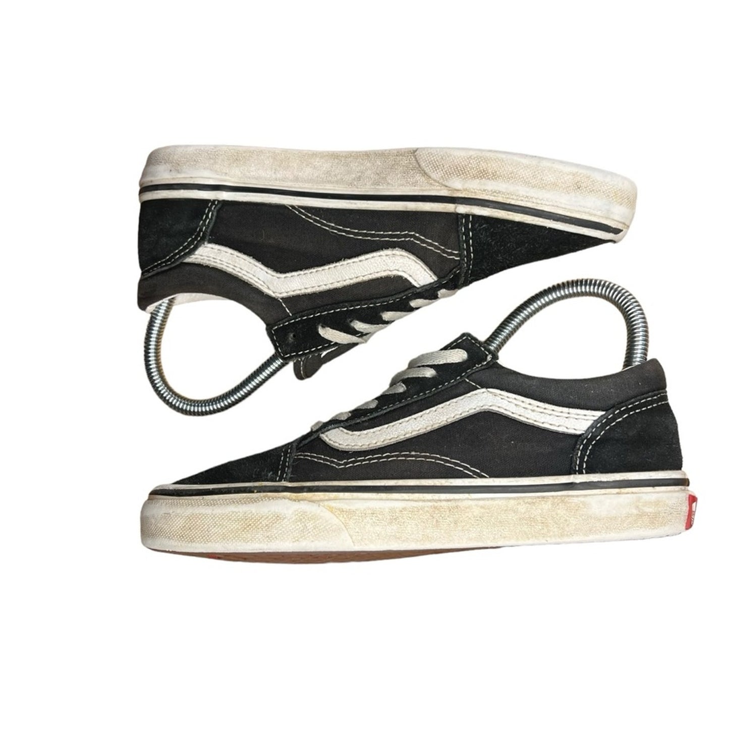 Vans Old Skool Youth Skate Shoes Black/White Low Top Sneakers US 3 Lace Up